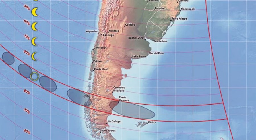 Este miércoles, Tierra del Fuego será testigo del "anillo de fuego" en el cielo