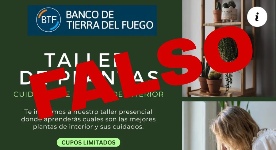 Alertan sobre estafa relacionada con talleres falsos del Banco de Tierra del Fuego